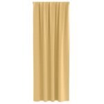 Blackout Curtains with Rings 2 pcs Beige 245 x 140 cm Polyester