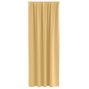 Blackout Curtains with Rings 2 pcs Beige 245 x 140 cm Polyester