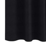 Blackout Curtains with Rings 2 pcs Black 245 x 140 cm Polyester