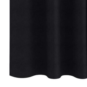 Blackout Curtains with Rings 2 pcs Black 245 x 140 cm Polyester