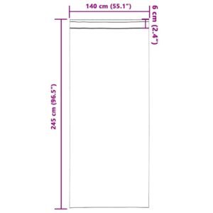 Blackout Curtains with Rings 2 pcs Black 245 x 140 cm Polyester
