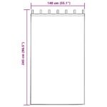 Blackout Curtains with Rings 2 pcs Beige 245 x 140 cm Polyester