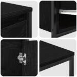 Bathroom Furniture Set 3 pcs Black Oak Engineered Wood