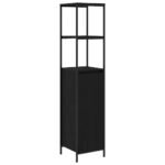 Bathroom Furniture Set 3 pcs Black Oak Engineered Wood