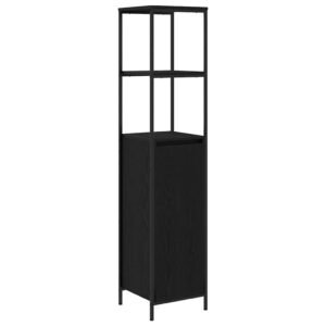 Bathroom Furniture Set 3 pcs Black Oak Engineered Wood