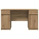Desk with Drawer Artisan oak 140 x 49 x 76 cm Engineered wood