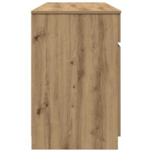 Desk with Drawer Artisan oak 140 x 49 x 76 cm Engineered wood