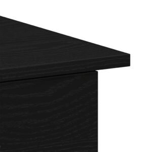 Desk with Drawer Black Oak 100 x 50 x 76 cm Engineered Wood