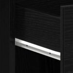 Desk with Drawer Black Oak 100 x 50 x 76 cm Engineered Wood