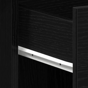 Desk with Drawer Black Oak 100 x 50 x 76 cm Engineered Wood
