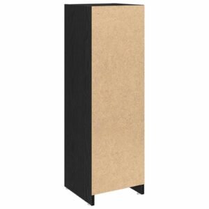 Bathroom Cabinet Black Oak 30 x 30 x 95 cm Engineered Wood