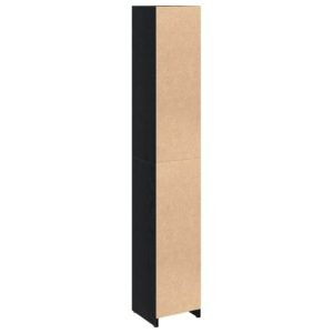 Bathroom Cabinet Black Oak 30 x 30 x 183,5 cm Engineered Wood