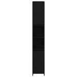 Bathroom Cabinet Black Oak 30 x 30 x 183,5 cm Engineered Wood