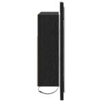 Bathroom Mirror Cabinet with Shelf Black Oak 60 x 12 x 45 cm