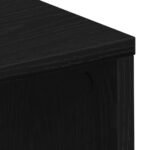 Desk with Shelf Black Oak 102,5 x 35 x 75 cm Engineered Wood