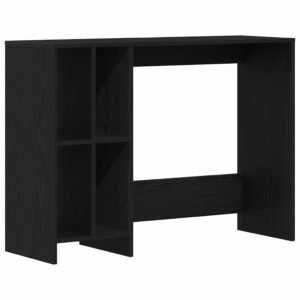 Desk with Shelf Black Oak 102,5 x 35 x 75 cm Engineered Wood