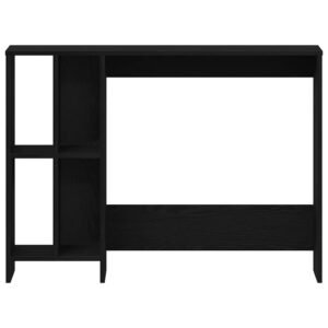Desk with Shelf Black Oak 102,5 x 35 x 75 cm Engineered Wood