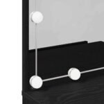 Dressing Table Black Oak 60 x 40 x 140 cm Engineered Wood