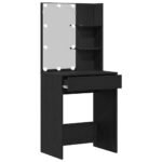 Dressing Table Black Oak 60 x 40 x 140 cm Engineered Wood