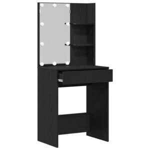 Dressing Table Black Oak 60 x 40 x 140 cm Engineered Wood