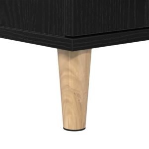 Bathroom Cabinet Black Oak 30 x 30 x 190 cm Engineered Wood