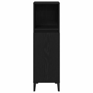 Bathroom Cabinet Black Oak 30 x 30 x 100 cm Engineered Wood