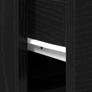 Bathroom Cabinet Black Oak 65 x 33 x 60 cm Engineered Wood