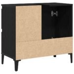 Bathroom Cabinet Black Oak 65 x 33 x 60 cm Engineered Wood