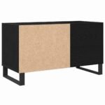 Record Cabinet Black Oak 85 x 38 x 48 cm Engineered Wood