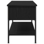 TV Cabinet Set Black Oak 100 x 35 x 45 cm Engineered Wood