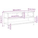 TV Cabinet Set Black Oak 100 x 35 x 45 cm Engineered Wood