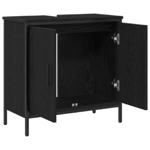Bathroom Sink Cabinet Black Oak 60 x 30 x 60 cm Engineered Wood