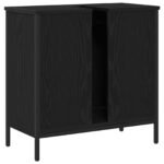Bathroom Sink Cabinet Black Oak 60 x 30 x 60 cm Engineered Wood
