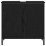 Bathroom Sink Cabinet Black Oak 60 x 30 x 60 cm Engineered Wood