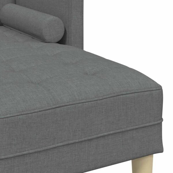 Sofa Set with Cushion Dark Grey Polyester