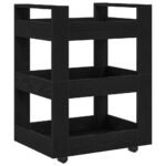 Kitchen Trolley Black Oak 60 x 45 x 80 cm Engineered Wood