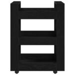 Kitchen Trolley Black Oak 60 x 45 x 80 cm Engineered Wood