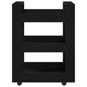 Kitchen Trolley Black Oak 60 x 45 x 80 cm Engineered Wood