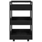 Kitchen Trolley Black Oak 60 x 45 x 80 cm Engineered Wood