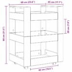 Kitchen Trolley Black Oak 60 x 45 x 80 cm Engineered Wood