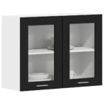 Hanging Cabinet Lyon Black Oak 80 x 31 x 60 cm Engineered Wood