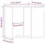 Hanging Cabinet Lyon Black Oak 57 x 57 x 60 cm Engineered Wood