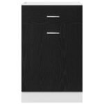 Hanging Cabinet Black Oak 50 x 46 x 81,5 cm Engineered Wood