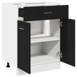 Hanging Cabinet Black Oak 60 x 46 x 81,5 cm Engineered Wood
