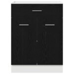 Hanging Cabinet Black Oak 60 x 46 x 81,5 cm Engineered Wood