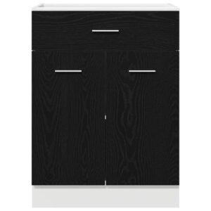 Hanging Cabinet Black Oak 60 x 46 x 81,5 cm Engineered Wood