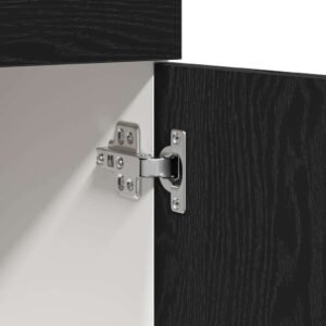 Hanging Cabinet Black Oak 80 x 31 x 81.5 cm Engineered Wood