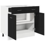 Hanging Cabinet Black Oak 80 x 31 x 81.5 cm Engineered Wood