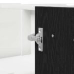 Hanging Cabinet Black Oak 75,5 x 75,5 x 80,5 cm Engineered Wood