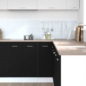 Hanging Cabinet Black Oak 75,5 x 75,5 x 80,5 cm Engineered Wood